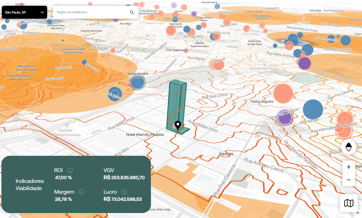 Sistema para consulta de terrenos em São Paulo, Porto Alegre e Recife